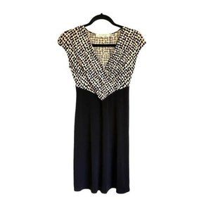 NEW Studio M Work Dress Black White Size XSP